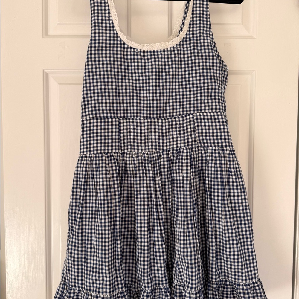 LoveShackFancy Navy and White Ceronne Gingham Dress- worn twice! - Picture 6 of 6